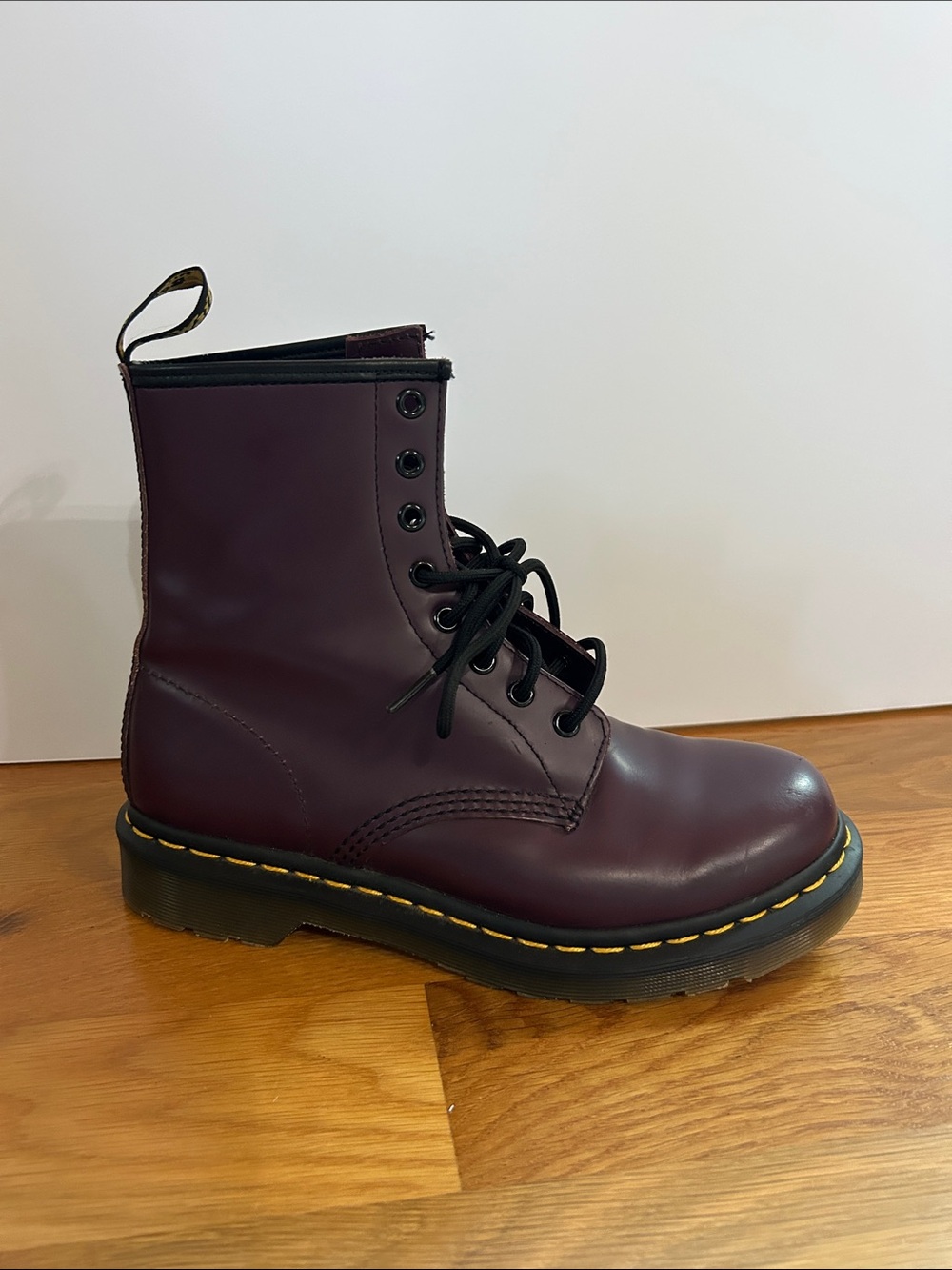 Dr. Martens 1460 Purple Smooth Leather Lace Up Boots Women's Sz. 8